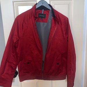 Banana Republic M Red Canvas Bomber Jacket